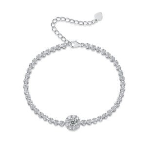 1The Bridge Of Magpies Luxury Fashion Mosan Diamond Silver Jewelry Comparable To Natural Diamond Bracelet Prohibit Tk Sales